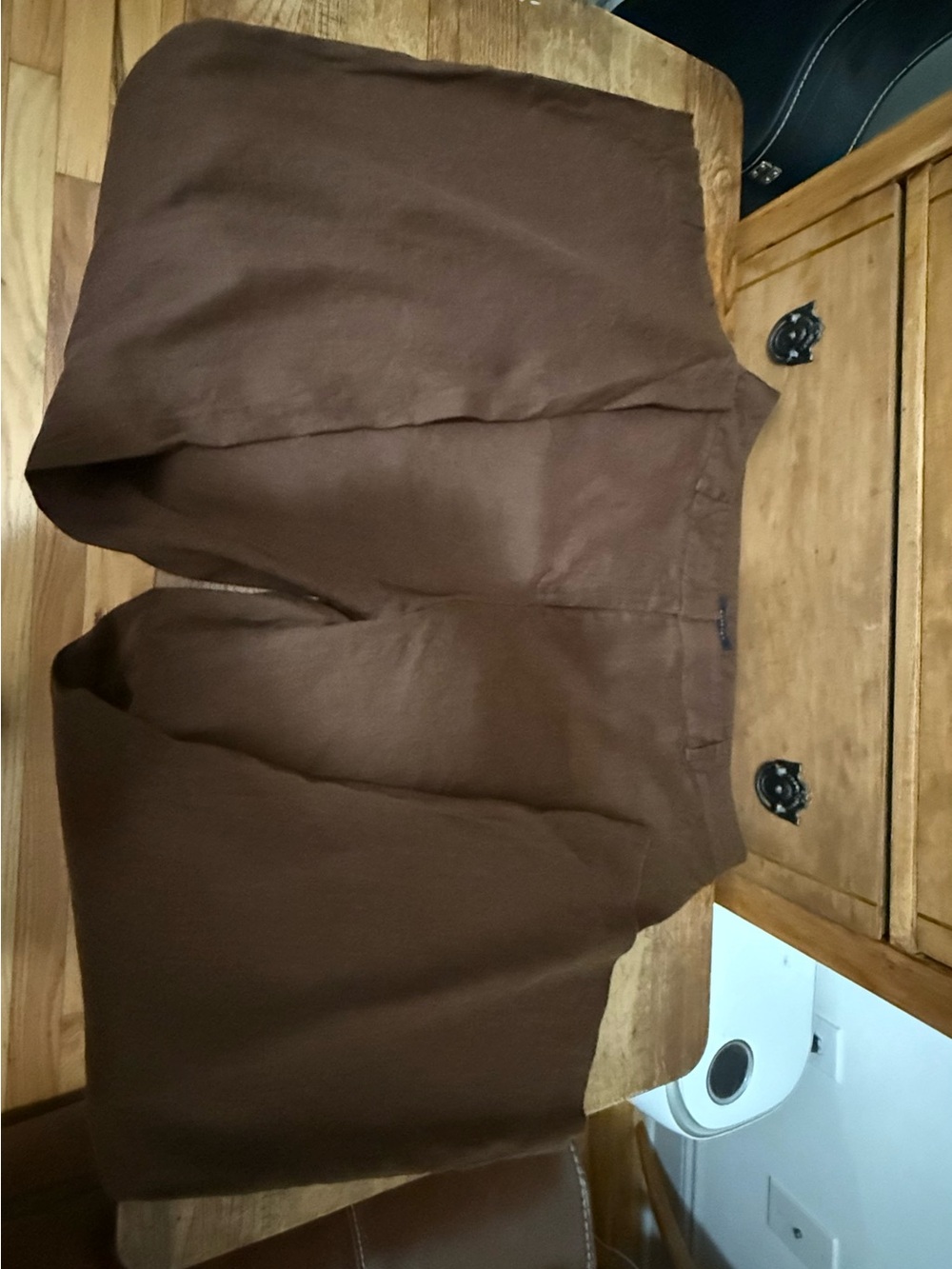 Anne Klein Chocolate Brown Wide-Leg Trousers